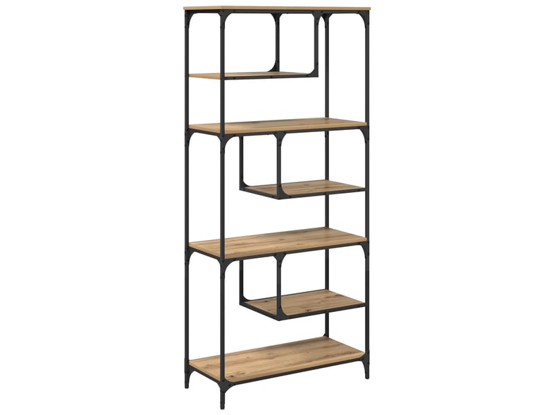  Bibliothèque 6 niveaux, armoire à livres 81 x 36 x 176 cm bois d'ingénierie shl8899  - Conforama A