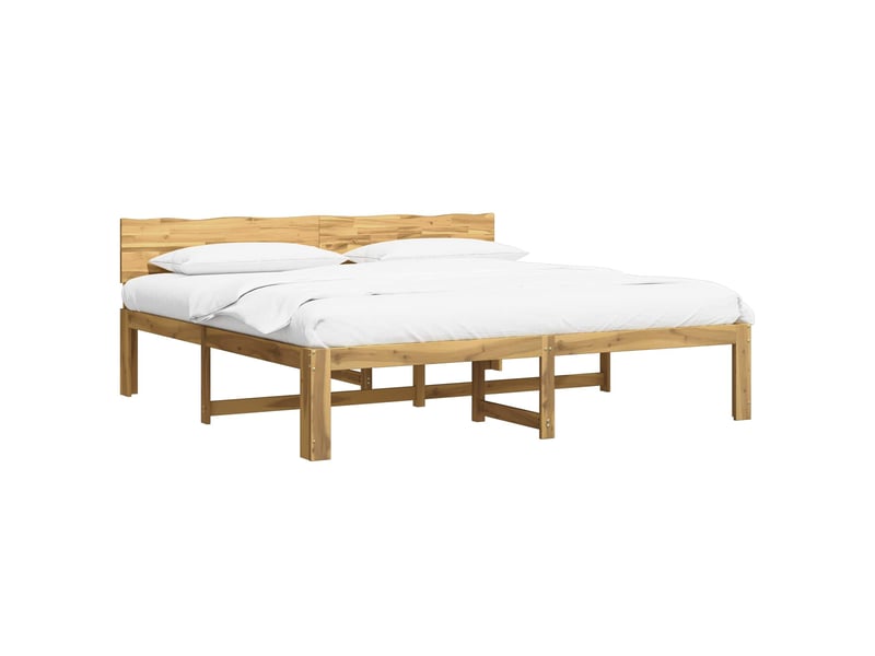  Lit double- lit adulte -  cadre de lit double avec tête de lit rostock blanc 180 x 200 cm  - Conforama A