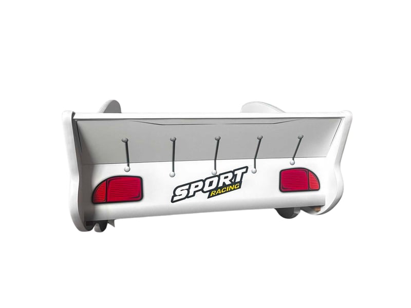  Lit voiture cars pour garçon 70x140 cm avec sommier flex, sans matelas – blanc CARS lit simple - Conforama E