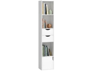 Bibliotheque coloris blanc PANGIVO - 30 cm x 158 cm