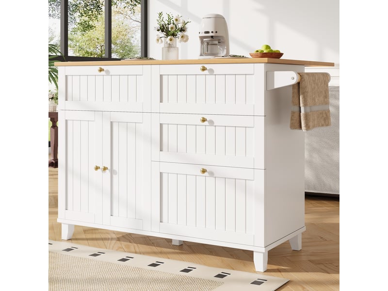  Desserte 3 portes 3 tiroirs coloris blanc desserte blanc - Conforama D