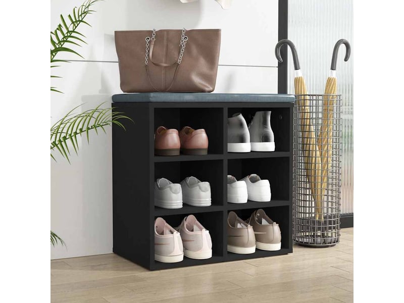  Meuble à chaussure, armoire à chaussures noir 52,5x30x50 cm  - Conforama C