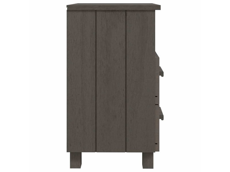  Lot de 2 tables de chevet - cabinet de chevet - table de nuit hamar gris clair 40x35x62 cm bois massif  - Conforama D