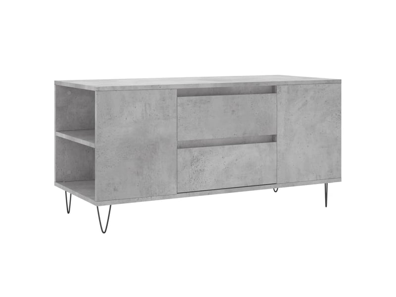  Table basse - table de salon - table à thé gris béton 102x44,5x50 cm bois d'ingénierie  - Conforama A