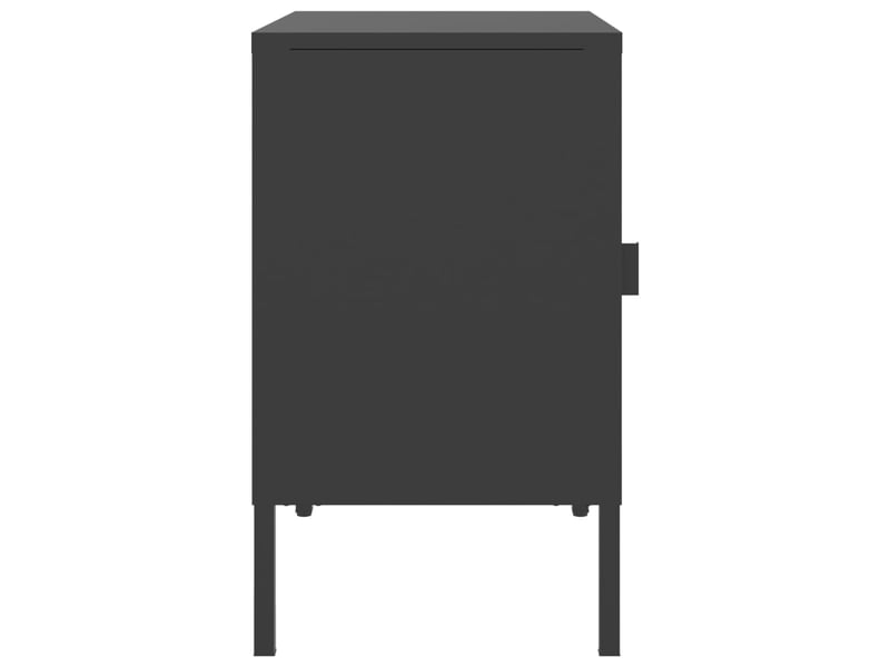  Table de chevet - cabinet de chevet - table de nuit noir 50x35x60 cm verre et acier  - Conforama E