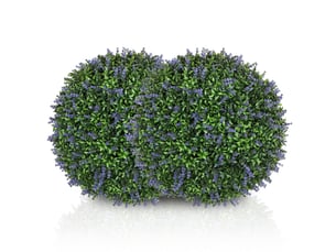 Lot de 2 plantes artificielles lavande 42x42x42 cm protection uv violet