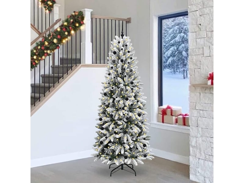 Sapin de noël artificiel, arbre de noël blanc 240 cm shl2794 - Conforama B