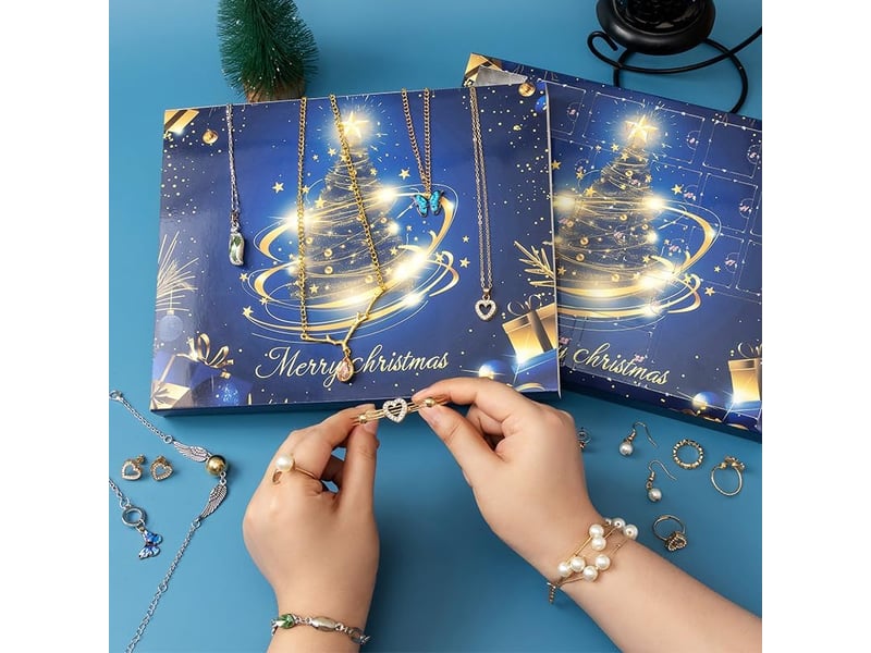  Calendrier de l'avent bijoux 2026 pour femme – 24 jours de surprises, bracelets, colliers, bagues et boucles d'oreilles  - Conforama C