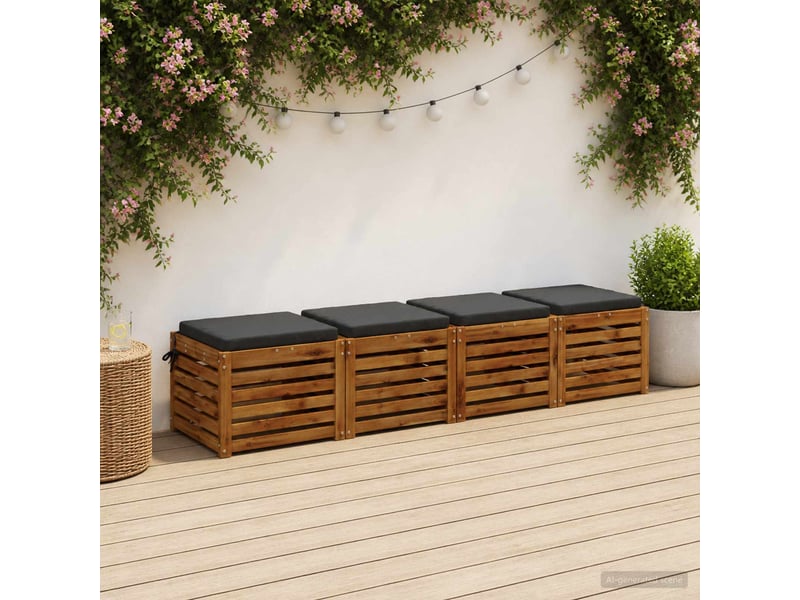 Lot de 4 coussins de siège, coussins d'assise soest 100 % polyester cf60203 - Conforama B