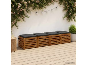 Lot de 4 coussins de siège, coussins d'assise soest 100 % polyester cf60203