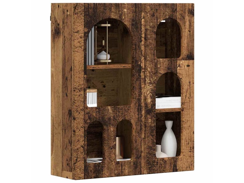  Armoire suspendue, meuble de rangement elst bois ancien 59x20x71,5 cm  - Conforama C