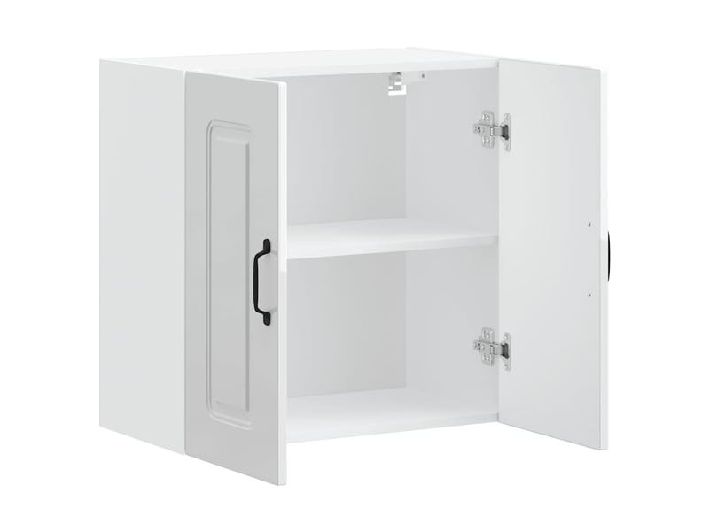  Armoire murale de cuisine kalmar blanc brillant bois ingénierie shl370  - Conforama D