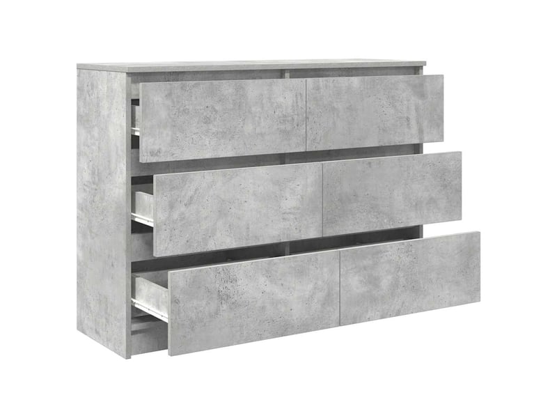  Buffet - bahut - meuble de rangement gris béton 100x35x76 cm bois d'ingénierie  - Conforama E
