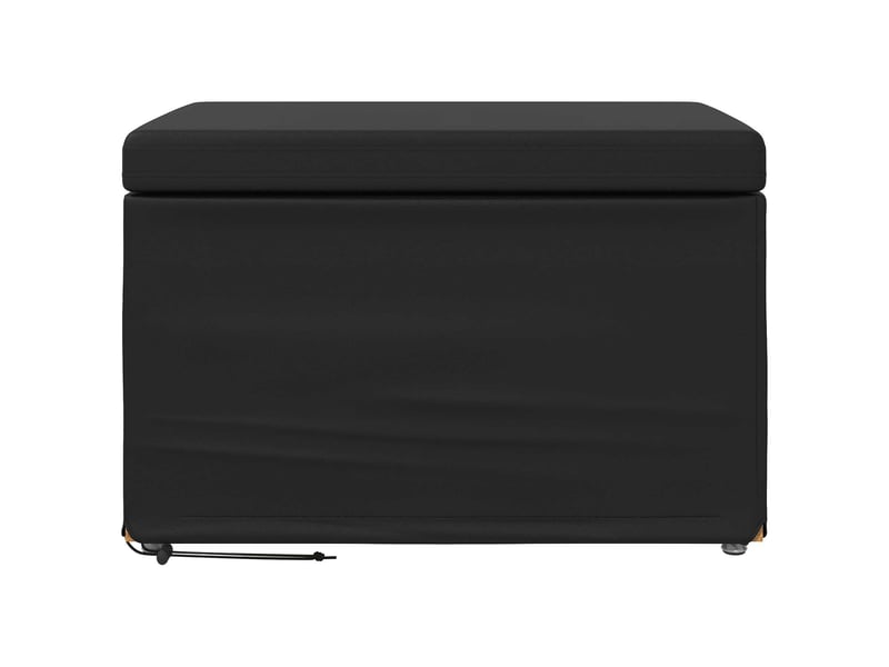  Tabouret bas, ottoman noir 61x41x40 cm  - Conforama D