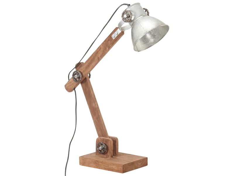  Lampe de bureau industrielle argenté rond 58x18x90 cm e27  - Conforama A