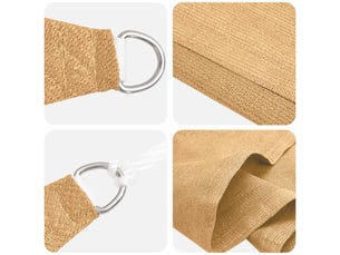 Vidaxl voile d'ombre sable 2 x 6 m hdpe