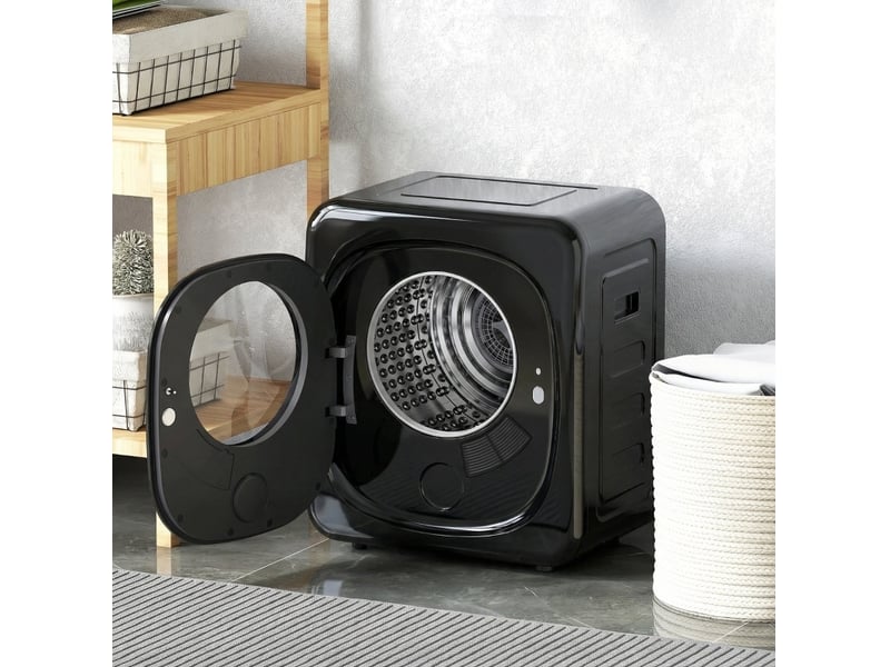 Sèche-linge à condensation 48x43x57 cm – noir – pompe à chaleur, 5 modes, compact pour petit espace - Conforama B
