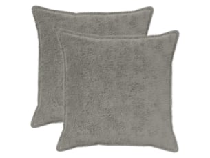 Lot de 2 housses de coussin houten gris clair 65 x 65 cm cf49314