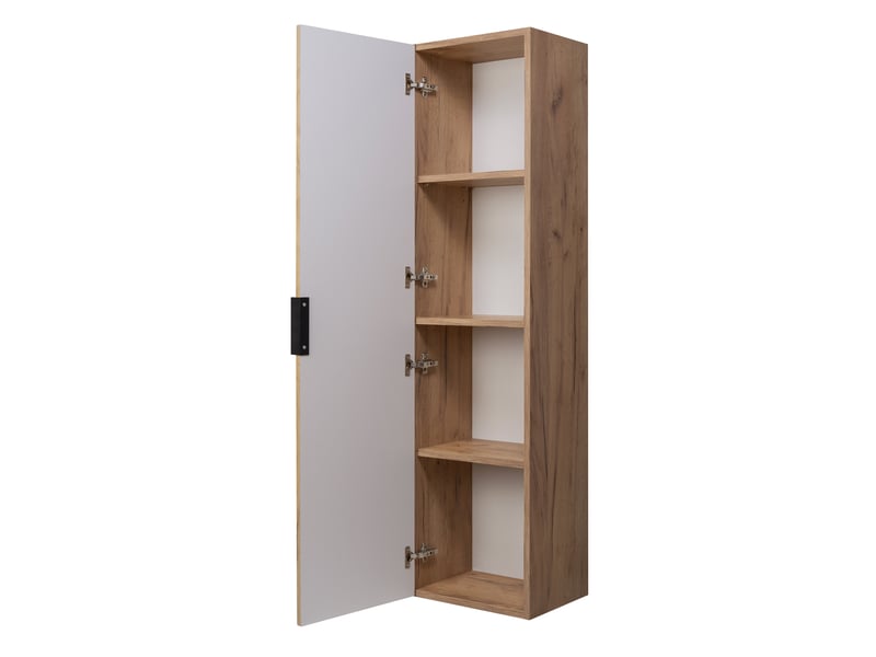 Meuble colonne suspendu de salle de bain flow chêne 35 x 136 cm  - Conforama R