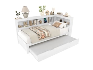 Lit gigogne 90x200 cm    coloris blanc