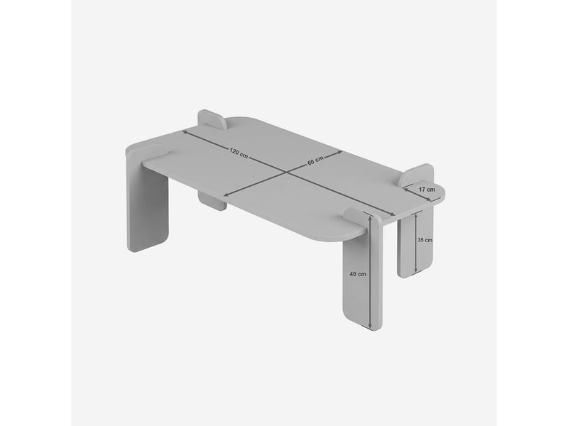  Table basse moderne en bois mélaminé renard - beige  - Conforama D