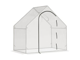 Serre de plain-pied, 1,80 x 1,00 x 1,68 m, serre en bâche résistante, blanche