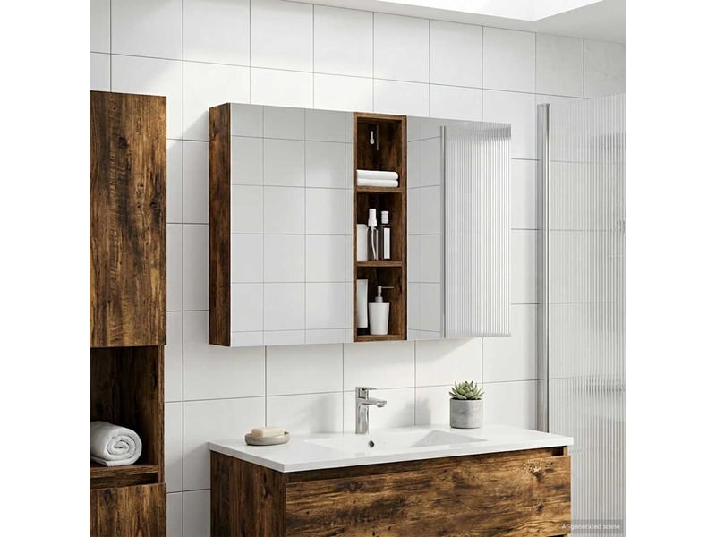Ensemble de meubles de salle de bain 3 pcs 120x14.5x70 cm shl7231 - Conforama D