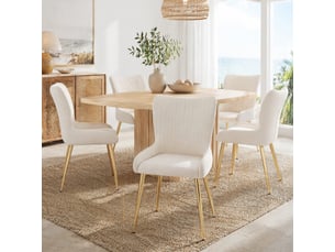 Chaise de salle à manger ulevr lot de 2 en velours beige, structure en métal, pieds dorés, chaise rembourrée avec soutien lombaire