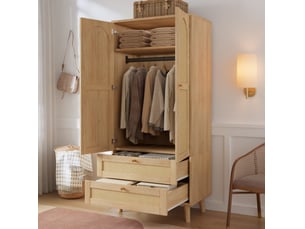 Armoire WISHDOR coloris naturel largeur 80 cm