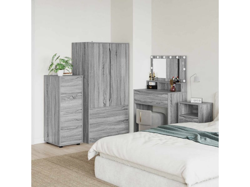  Armoire de rangement, commode de rangement 40 x 48 x 105 cm bois d'ingénierie shl3438  - Conforama B