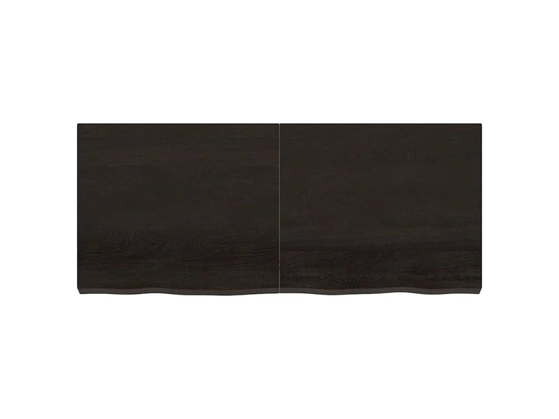 Comptoir de salle de bain, plan de travail marron foncé bois massif traité cf65876 - Conforama D