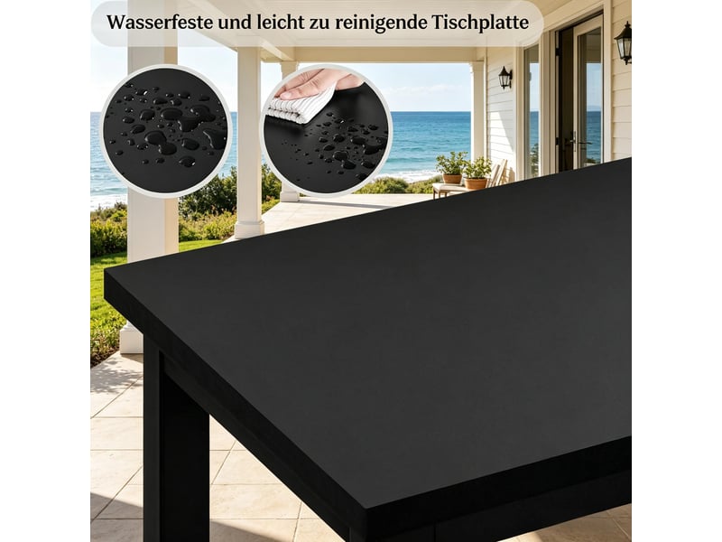  Table haute de bar en métal et panneau mélaminé noir 100 x 40 x 100 cm T5828P509546 - Conforama D