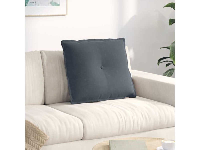  Coussin de dos, coussin de dossier gris foncé 60 x 50 cm tissu en velours côtelé cf54730  - Conforama B