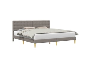 Lit 2 places 200x200 cm coloris taupe