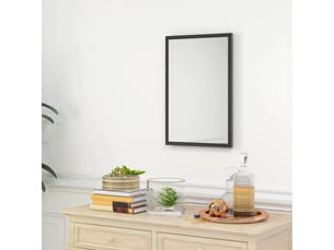Miroir rectangulaire de salle de bain coloris noir <strong></strong> <strong></strong> - 40 cm x 2 cm