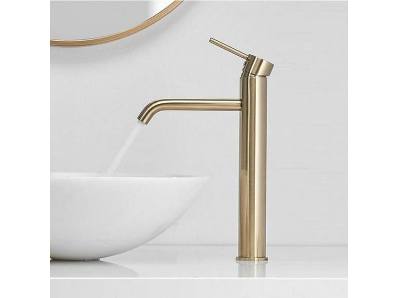  Robinet de lavabo haute couleur lavabo lavabo robinet d'eau chaude - doré  - Conforama C