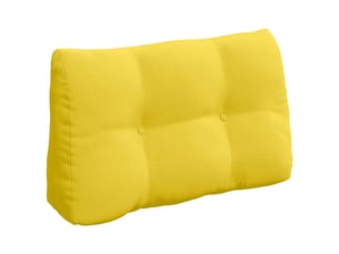 Coussin de dos, coussin de dossier jaune clair 80 x 24 x 50 cm tissu cf54792