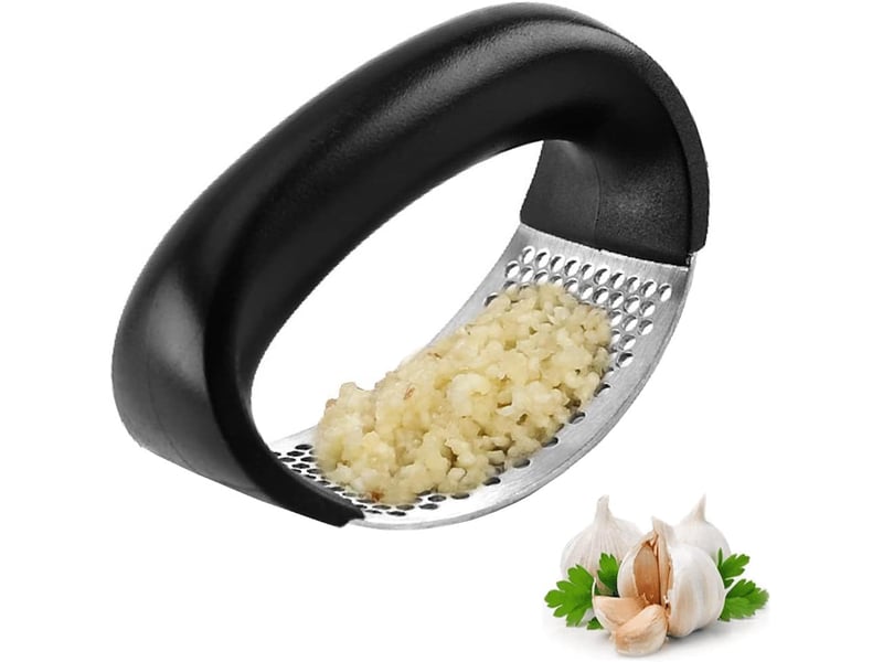  Presse-ail manuel - broyeur d'ail et de légumes pour la cuisine presse-ail - outil de cuisine pratique hachoir - presse - éplucheur acier inoxyd  - Conforama A
