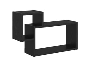 Étagère flottante, étagère suspendue montage mural chêne noir 55 x 15 x 35 cm cf42506