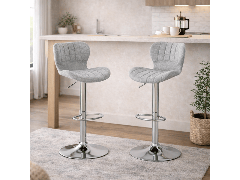  Lot de 2 tabourets de bar – hauteur réglable – pivotants 360°  - Conforama B