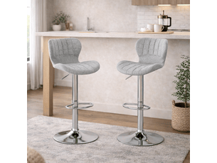 Lot de 2 tabourets de bar – hauteur réglable – pivotants 360°