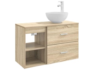 Ensemble de mobilier de salle de bain 2 pc chêne sonoma cf64120