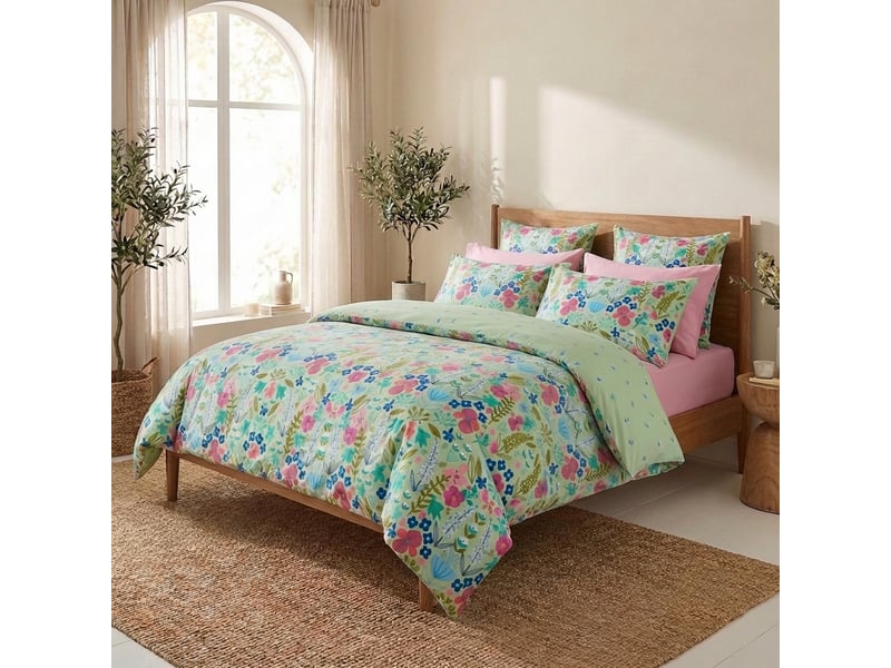  Parure de lit 220x240 cm percale de coton playfull - kate merritt PD25544 - Conforama D