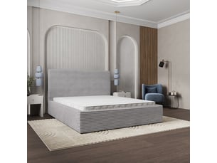 Lit coffre 180x200 cm <strong>MASSENO</strong> <strong></strong> coloris gris