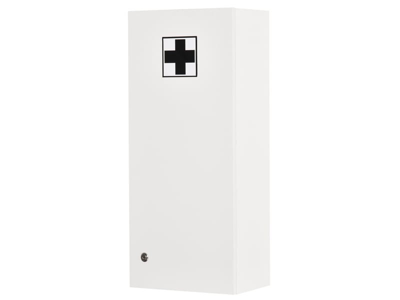  Armoire à pharmacie murale 30 x 20 x 70 cm blanche en panneau de particules, verrouillable à clé  - Conforama D