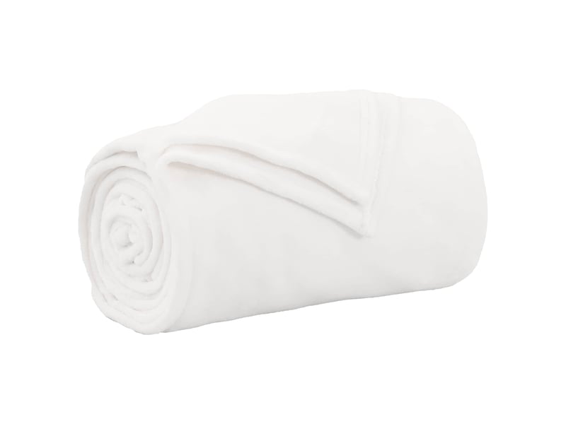  Plaid canapé blanc 150x200 cm 0.78 kg polaire  - Conforama A