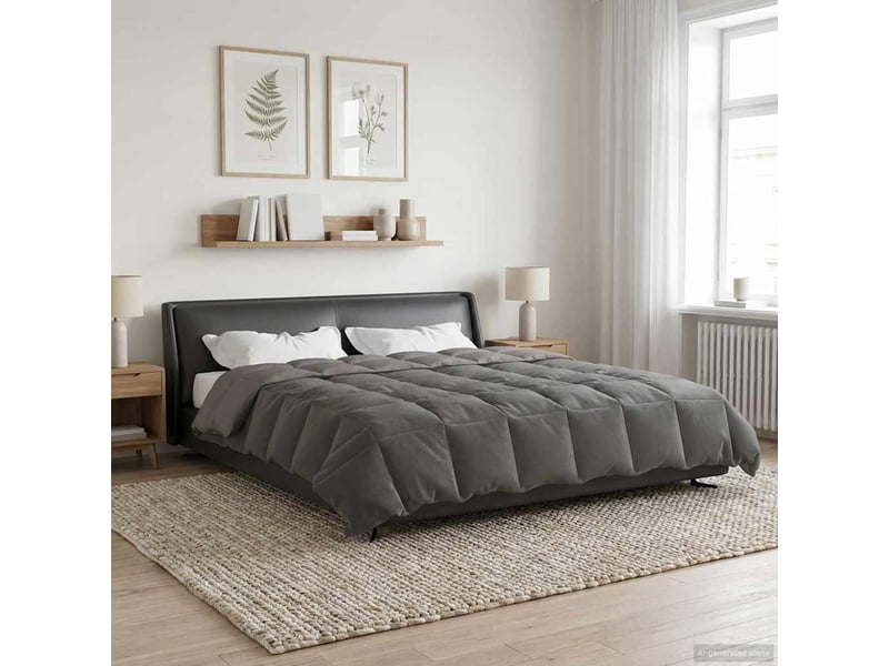 Duvet - couette complet toute l'année 220 x 240 cm 4 saisons gris clair - Conforama B