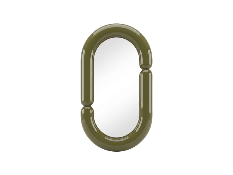  Miroir ovale finition glossy 70cm vert - adia  - Conforama A