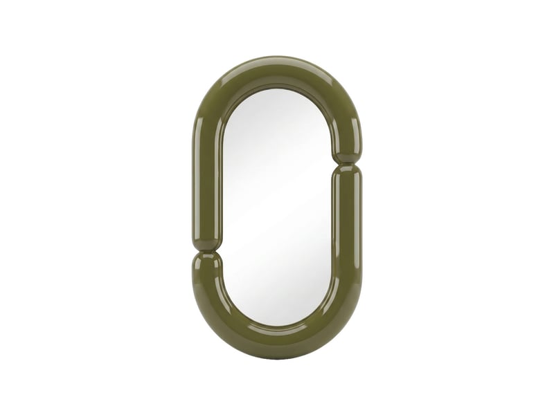  Miroir ovale finition glossy 70cm vert - adia  - Conforama A