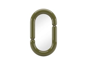 Miroir ovale à fixer coloris vert <strong></strong>  <strong></strong> - 70 cm x 40 cm